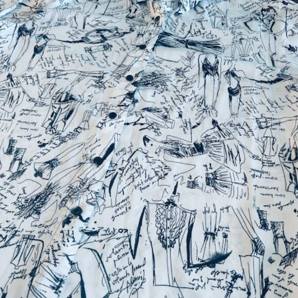 Karl Lagerfeld Sketch Button Up Classic fit Ladies Blouse - Size Medium - Picture 13 of 17